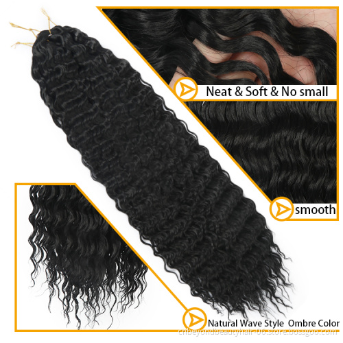 Blonde Pink Brown Customs Size Synthetic Long Curly Braiding Hair Water Wave Crochet Wavy Braiding Hair For RU